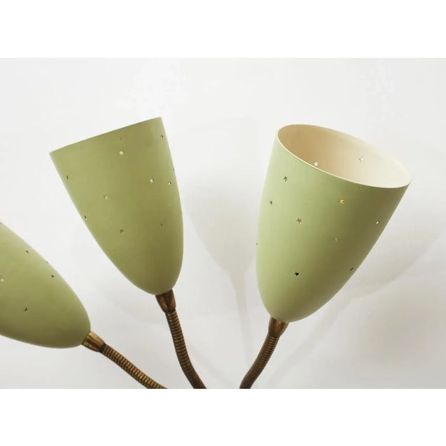 1950s Italian Green Brass Sconce, 1950s For Sale - Image 5 of 11