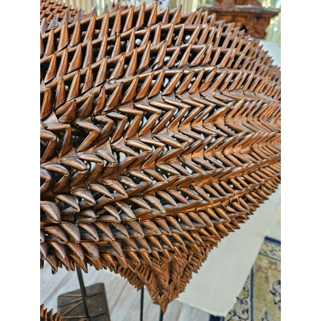 These Tall and Stylish 70s Wicker Waterbirds are on an iron frame and base and wood beaks. The Wicker is a deep but not...