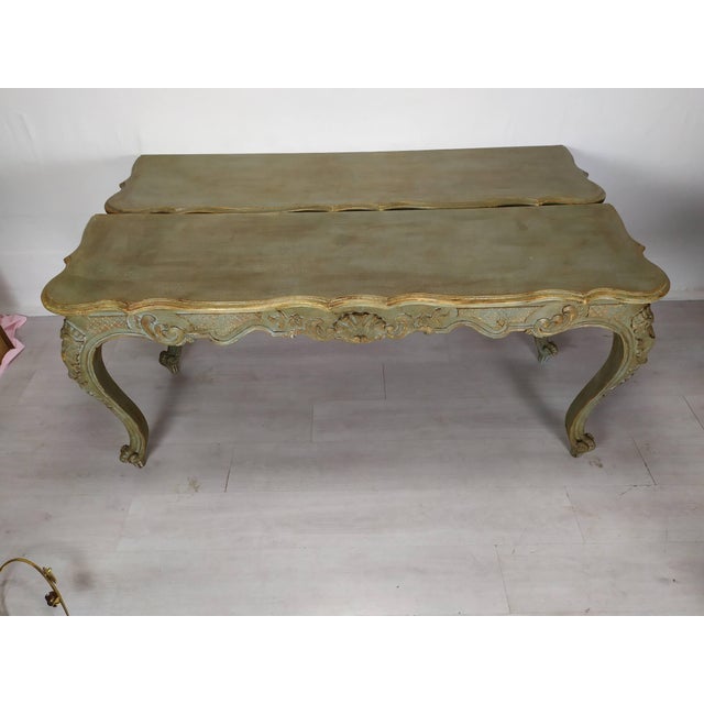 Louis XV Style Patinated Console Table, 1930s For Sale - Image 10 of 18