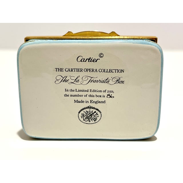 1980s Cartier Opera Collection Limited Edition (86/250) Enamel Copper Trinket Box La Traviata For Sale - Image 11 of 15