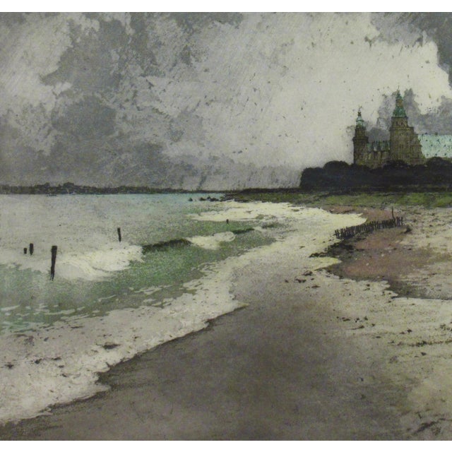 Early 20th Century Luigi Kasimir Kronborg Slot 1919 Original Print For Sale - Image 5 of 7