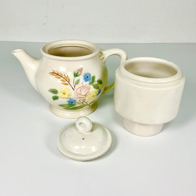 1931 Vintage Farmhouse Art Deco Boho Chic Porcelier Vitrequs Drip Coffee Purcolator, 6 Cup. For Sale - Image 11 of 13