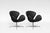 Vintage Swan Chairs (Model 3320) designed by Arne Jacobsen for Fritz Hansen, Denmark, in the 1950s. Upholstered in...