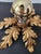 Hollywood Regency Florentine Flower-Shaped Gilt Flush Mount with Hand-Forged, Floral, Gilded with Gold Leaf in the style of Hans Kögl, Italy, 1960s For Sale - Image 16 of 18