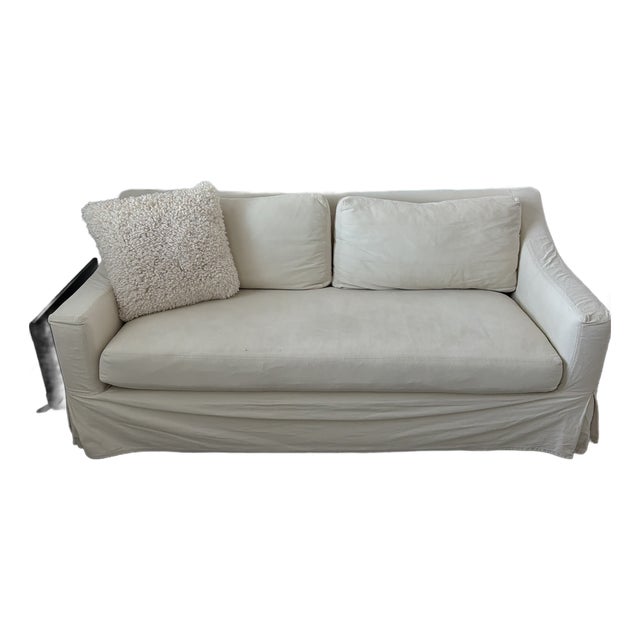 Pottery Barn York Slipcovered Sofa For Sale