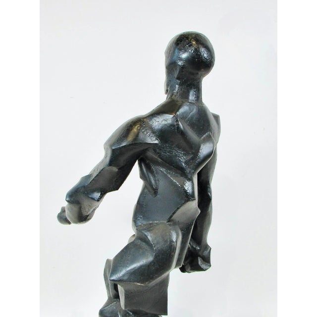 Brutalist Mid 20th Century Meticulously Formed and Welded Brutalist Style Skater Sculpture For Sale - Image 3 of 12