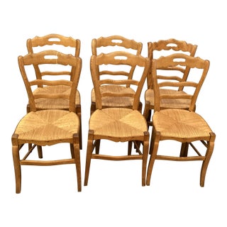 1920s French Country Dining Chairs - Set of 6 For Sale