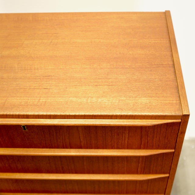 1950s Danish Teak Six Drawer Dresser For Sale - Image 9 of 10