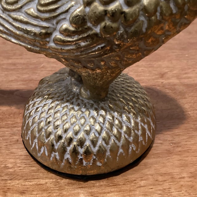 Late 20th Century Vintage Late 20th Century Cast Iron Decor Pheasant For Sale - Image 5 of 9