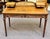 Walnut Writing Desk With Drawers and Wicker Accents With Complimentary Matching Wooden Wicker Chair For Sale - Image 13 of 13