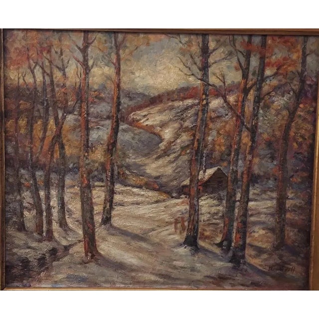 Impressionist Early 20th Century Fern E. Harding Vinall California Artist Oil Painting, Framed For Sale - Image 3 of 10