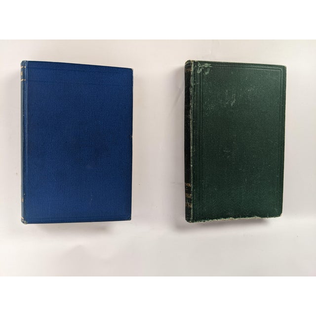 Antique Plato Phaedo 1875 & Republic 1907 Blue Green Gold Gilt Books - Pair For Sale - Image 18 of 18