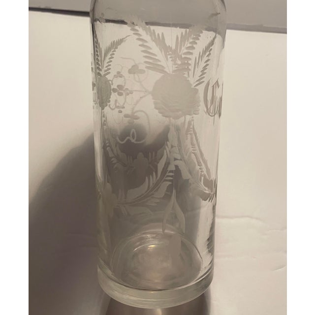 Late 19th Century Antique Engraved Cologne Scent Bottle For Sale - Image 5 of 8