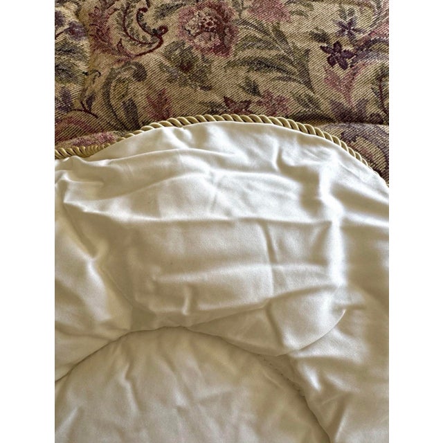 Floral Tapestry Chenille Comforter King Gold & Plum Scrollwork For Sale In Philadelphia - Image 6 of 9