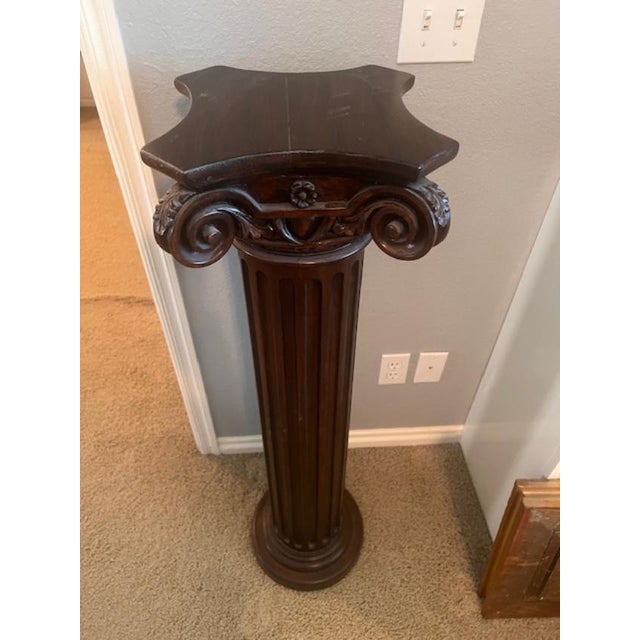 Neoclassical Wooden Pedestal Column For Sale - Image 3 of 3