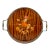Vintage Florentina Italian Marquetry Tray With Brass Rim For Sale