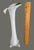 Vintage Hand Blown Art Glass Blue Green & White Jack-in-the-Pulpit Bud Vase 11'' For Sale - Image 6 of 8