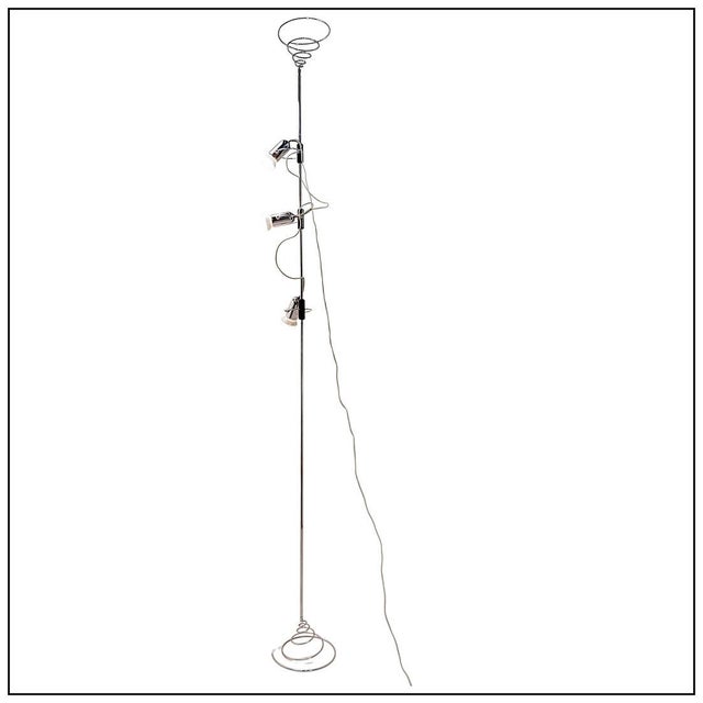 Cielo-Terra Adjustable Chrome Floor Lamp by Francesco Fois for Reggiani, 1960s For Sale - Image 14 of 14