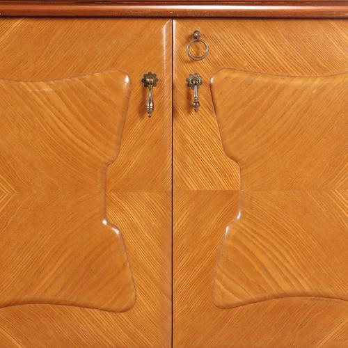 Brown Vintage Buffet with Mirror, 1950s For Sale - Image 8 of 14