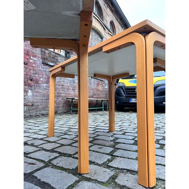 Semicircular Dining Table in Grey Beech by Rud Thygesen & Johnny Sørensen for Farstrup For Sale - Image 5 of 11