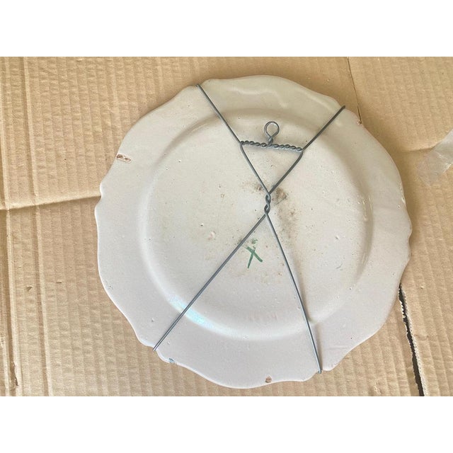 Plates in French Pink and Green Faïence, 20th Century, Set of 2 For Sale - Image 14 of 15