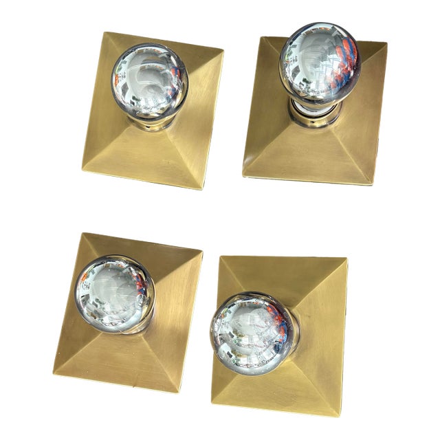 Surface Light in the Style of Vica Light Antique Brass For Sale