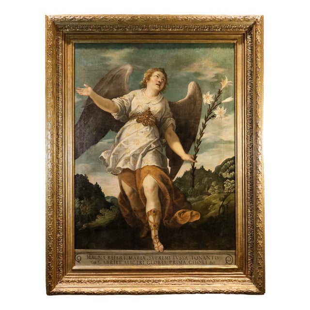 Bartolomé Román, the Announcing Angel, 1640, Oil on Canvas For Sale