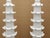 Metal White Pagoda Chinoiserie Style Table Lamps - A Pair For Sale - Image 7 of 12