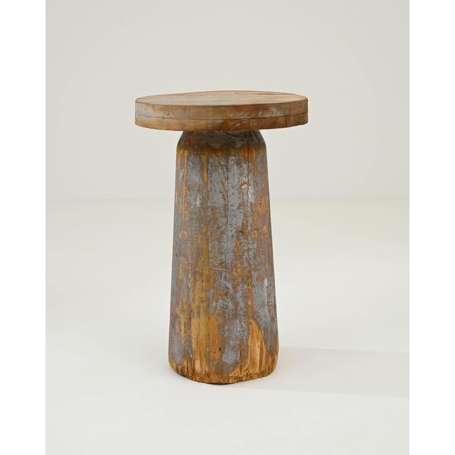 Rustic 20th Century Czech Wooden Stool For Sale - Image 3 of 18