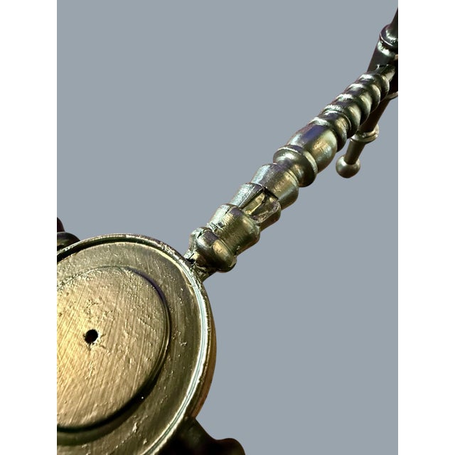 Antique Stick Ball Table-Black Painted-Square Accent-Colonial Style-Side-End For Sale - Image 10 of 10