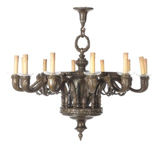 12-Arm Chandelier, Northern Europe, 1900s For Sale