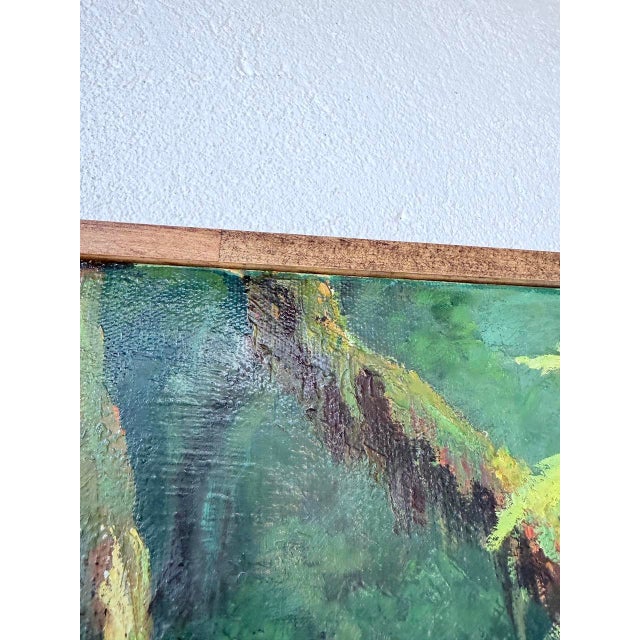 Jungle Forest Landscape, 1960s, Oil on Canvas For Sale - Image 14 of 18