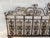 Vintage Italian Regency Wrought Iron Gilt Overlay King Size Headboard Measurements Mattress Frame Area 77"W overall width...