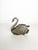 Elegant French metal letter holder crafted in the form of a graceful swan. Richly detailed with finely textured feathers...