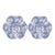 Pair of Italian Les Ottomans Hand-Painted Blue Coral Oyster Plates For Sale
