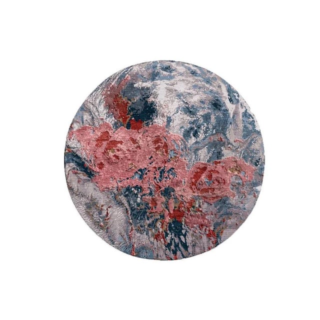 Glacial Haven Rug inn Hand-Knotted Wool and Viscos by Murano Shutters For Sale - Image 4 of 4