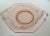 Art Deco 1930's Depression Era Pink Etched Glass Serving Plate For Sale - Image 3 of 8