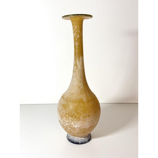Black and Yellow Scavo Glass Bottle Vase by Gino Cenedese, 1970s For Sale - Image 16 of 16
