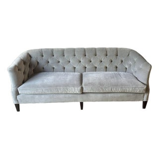 Grey Velvet Sherrill Sofa For Sale