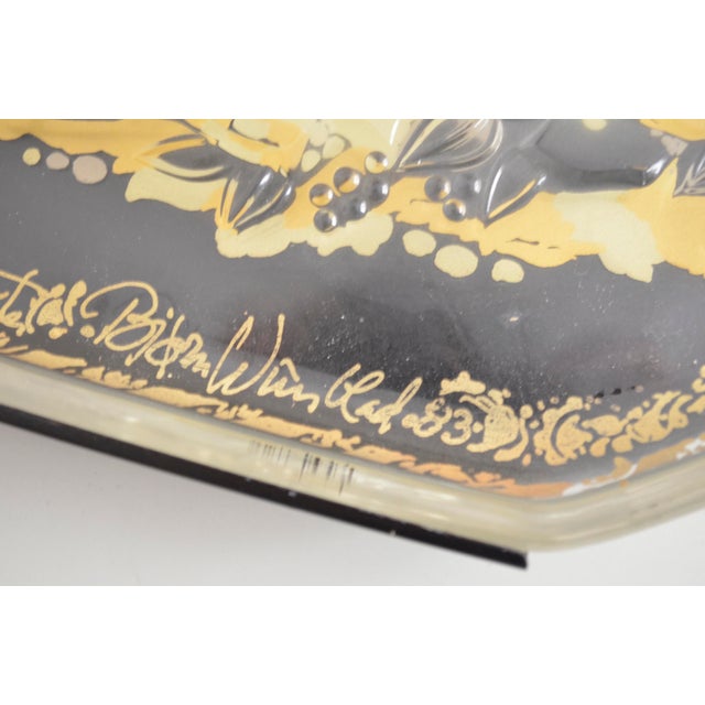 Vintage Glass Wall Plate by Bjørn Wiinblad for Rosenthal, 1983 For Sale - Image 3 of 5