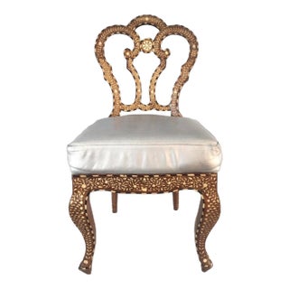 Anglo Indian 19th Century Inlaid Aide Chair For Sale