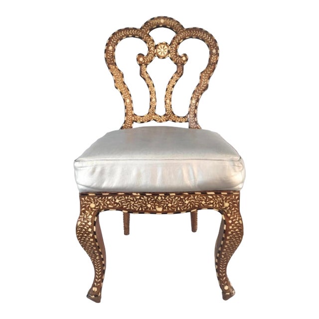 Anglo Indian 19th Century Inlaid Aide Chair For Sale