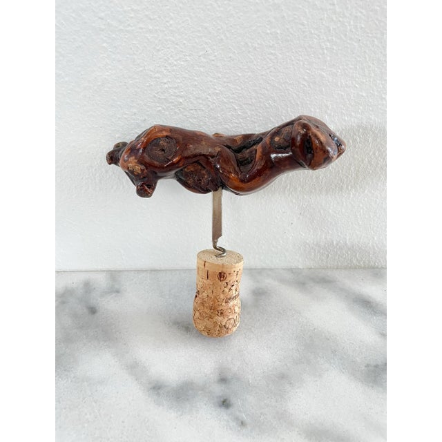 French Country Vintage French Vine Wood Corkscrew Laurent Siret Rochefort Sur France For Sale - Image 3 of 7