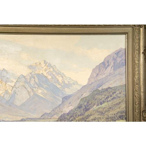 Alpine Scenes, Oil on Canvas, Framed For Sale - Image 11 of 17