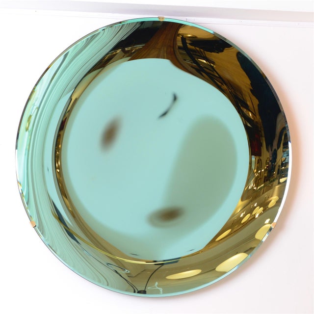Green Sculptural Concave Mirror, 2020s For Sale - Image 6 of 9