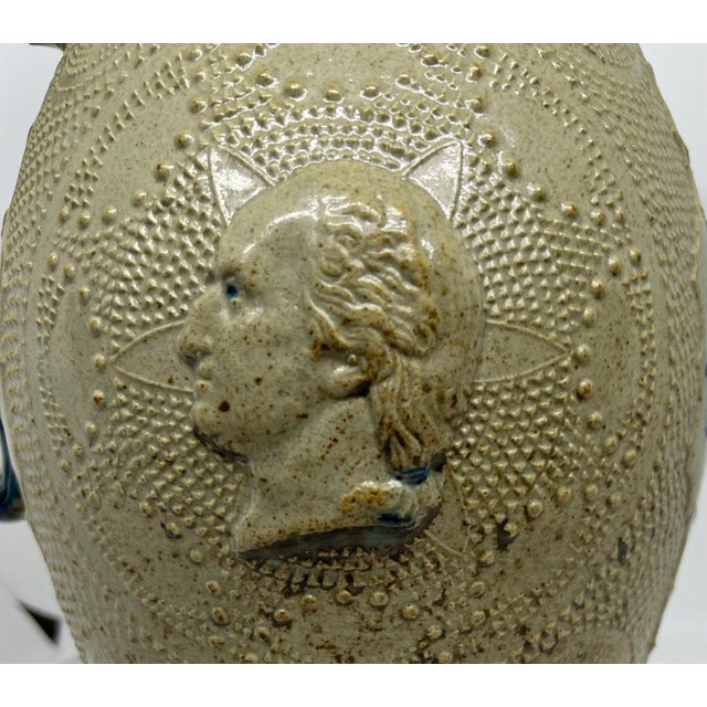 Ceramic Late 19th Century Antique Whites Utica Salt Glazed Jug For Sale - Image 7 of 8