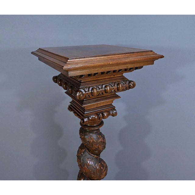 Swivel Column in Walnut, 1900s For Sale - Image 15 of 18