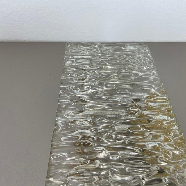 Large Vintage Hollywood Regency Ice Glass Wall Light by J.T. Kalmar, 1950s For Sale - Image 9 of 18