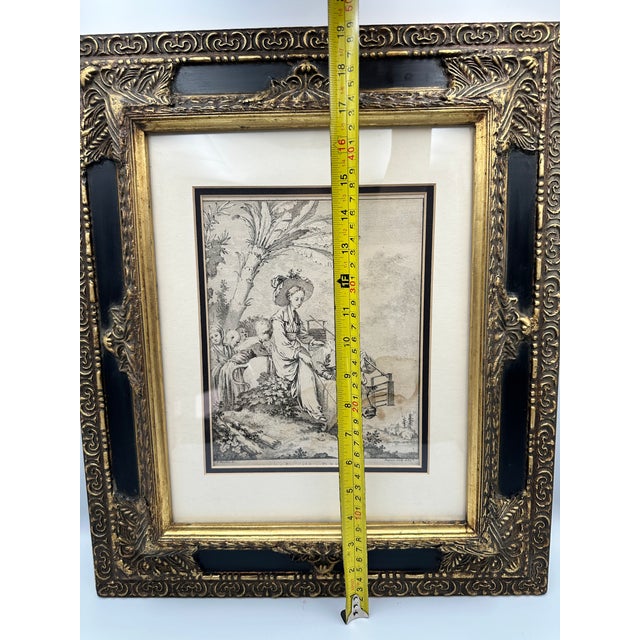 Antique French Engraving After Francois Boucher Huquier Framed For Sale - Image 9 of 15
