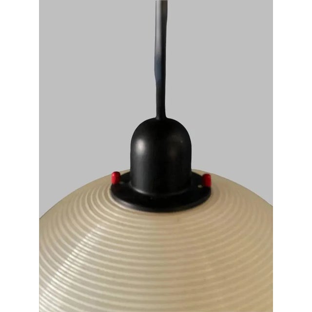 Hanging Single Pendant Lamp with Spherical Lampshade, 1960s For Sale - Image 3 of 4
